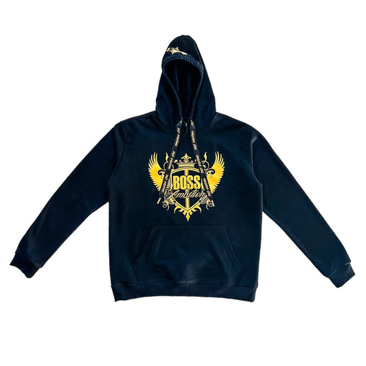Limited Edition Ambition Crown Hoodie: Black & Gold - BossAmbitionz M / Black / Pullover