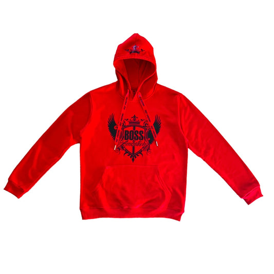 Limited Edition Ambition Crown Hoodie: Reflective Radiance - BossAmbitionz M / Red / Pullover
