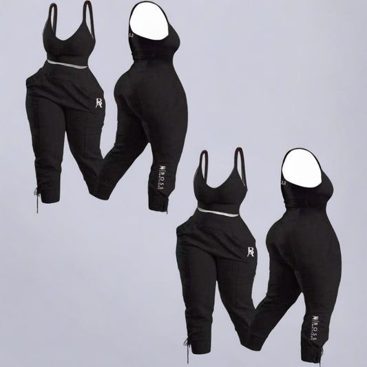 Boss Ambitionz Plus-Size Power Set: Sleek Comfort for the Modern Woman - BossAmbitionz M / Black
