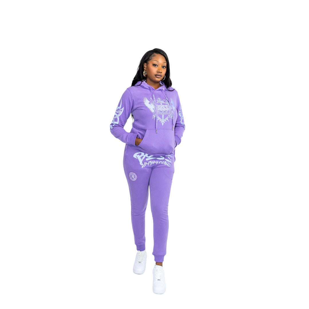 Lavender Luxe Reflective Joggers - BossAmbitionz