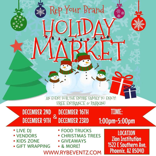 ✨🎄 Glitz, Glam, and Holiday Cheer with Boss Ambitionz at the Rep Your Brand Holiday Market! 🎁✨