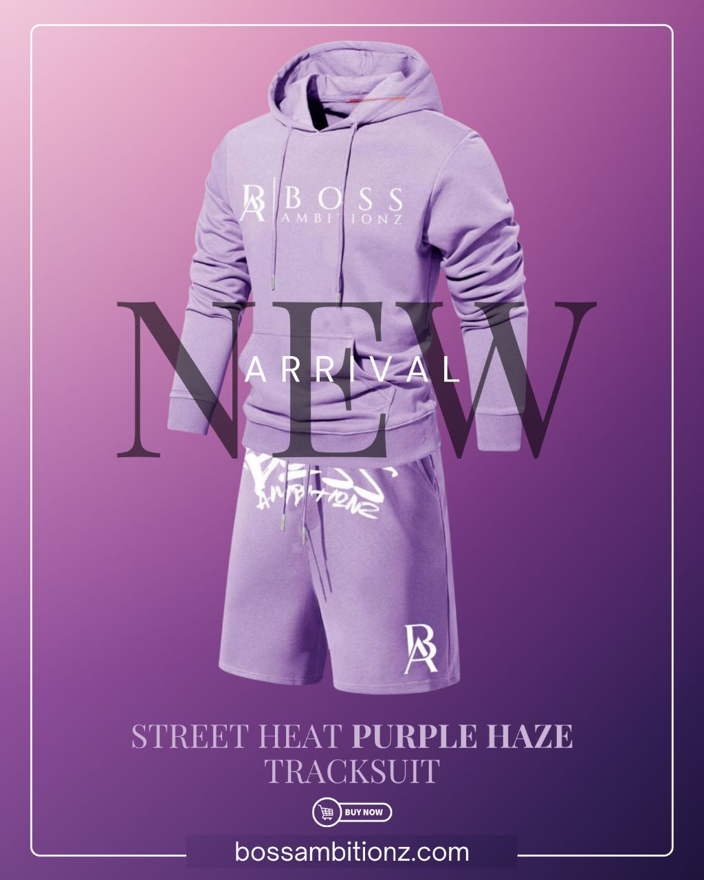 Embrace the Urban Heatwave with Our Street Heat Purple Haze Tracksuit!