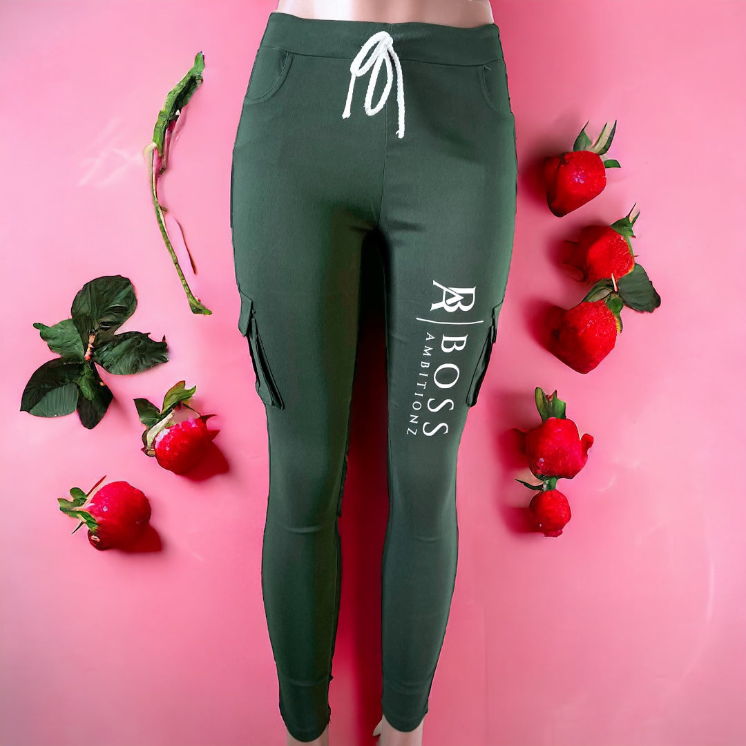 Olive Oasis Cargo Joggers for Women - BossAmbitionz