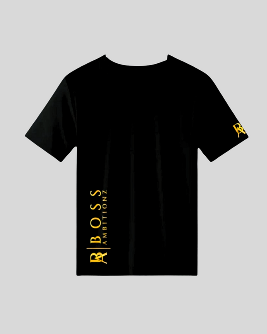 Camiseta con logo negro de nuevo diseño moderno de Boss Ambitionz para un estilo urbano definitivo