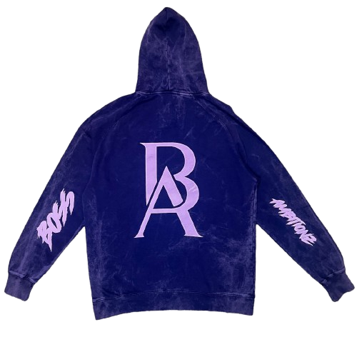 Back view of Boss Ambitionz Purple Haze  Hoodie