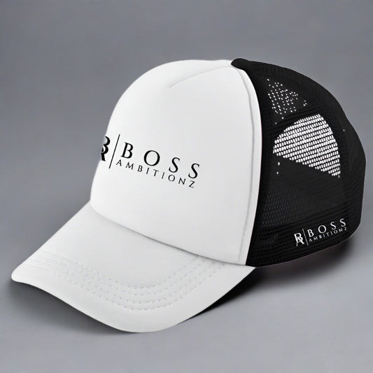 Boss Ambitionz Classic Trucker Hats - BossAmbitionz Black/White