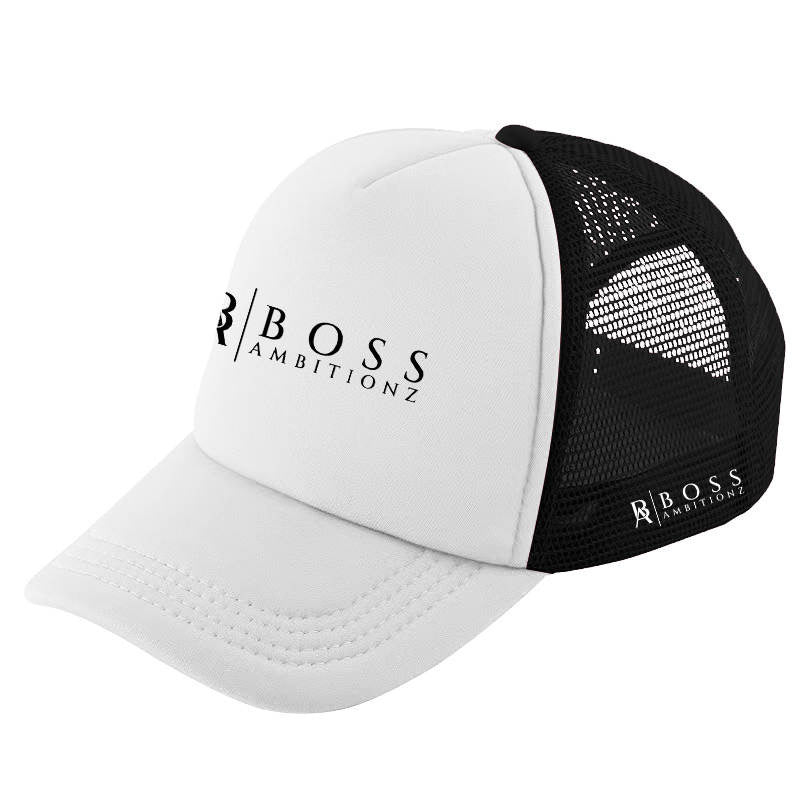 Boss Ambitionz Classic Trucker Hats - BossAmbitionz Black/White