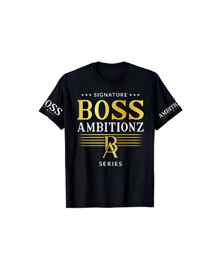 Product pic of the Black Signature Series tee by Boss Ambitionz. 