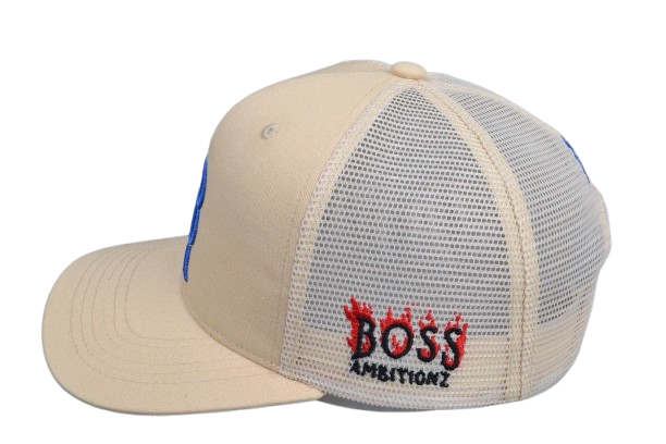 Side view of theBoss Ambtionz Signature Truckers Hat 