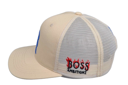 Side view of theBoss Ambtionz Signature Truckers Hat 