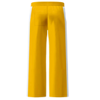 Boss Ambitionz Gold Standard Tracksuit Pants with zippered flare bottoms, hidden embroidery detail, and white-on-white silhouette piping in waterproof nylon.