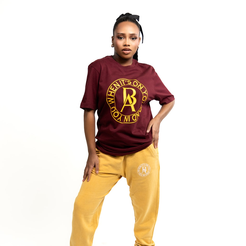 Maroon Majesty Signature Slogan Tee - BossAmbitionz