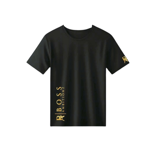 Boss Ambitionz New Modern Design Black Logo T-Shirt for the Ultimate Streetwear Style - BossAmbitionz M / Black