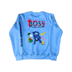 Boss Ambitionz Legacy Luxe crew neck hoodie - Blue