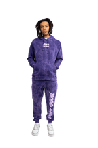 Male model wearing Boss Ambitionz Purple Haze  Hoodie