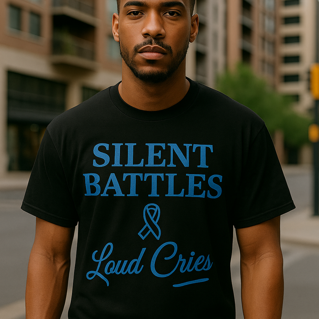 Men’s Mental Health Support Tee – "Silent Battles. Loud Cries."