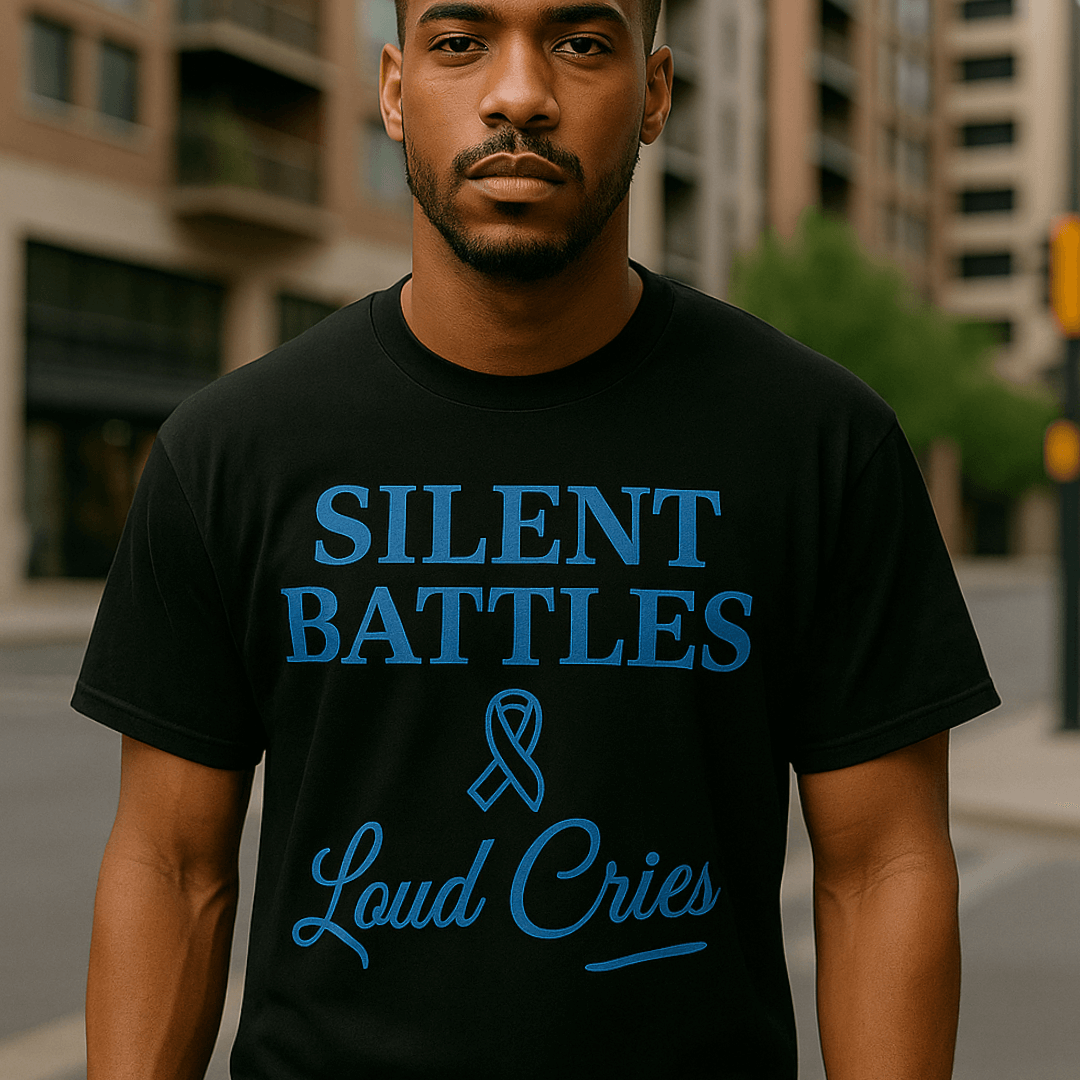 Men’s Mental Health Support Tee – "Silent Battles. Loud Cries."