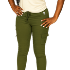 Boss Ambitionz Women's Crimson Cargo Joggers