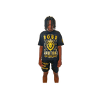 Promo pic model showcasing front view of the Phoenix Tee