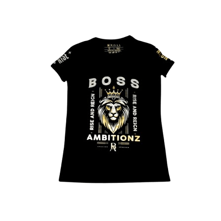 Product pic of the women's Regal Lioness Tee by Boss Ambtionz