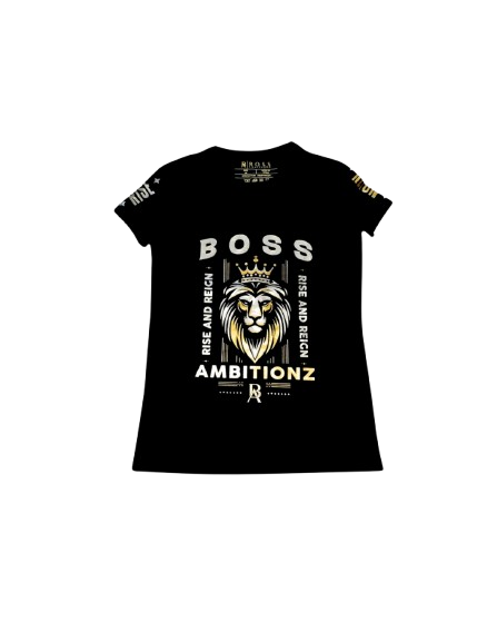 Product pic of the women's Regal Lioness Tee by Boss Ambtionz