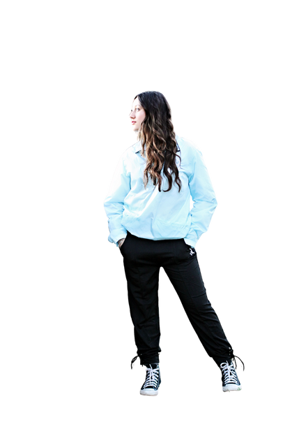Rihanna showcasing the Boss Ambitionz Urban Breeze Windbreaker
