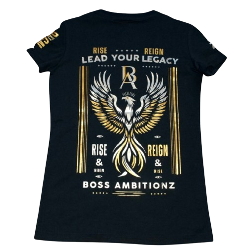 Product pic of the backside of the Regal Lioness Tee