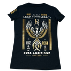 Product pic of the backside of the Regal Lioness Tee