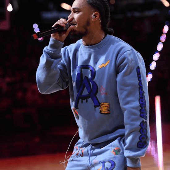 Kidd Friendly Performing live at Phoenix Suns Halftime show wearing Boss Ambitionz Legacy Luxe Ensemble. 