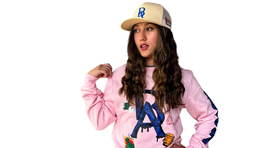 Legacy Luxe crew neck hoodie - Blush Pink